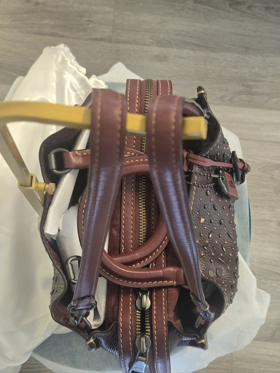 Coach ROGUE 30 Oxblood With Rivets - Picture 3 of 16